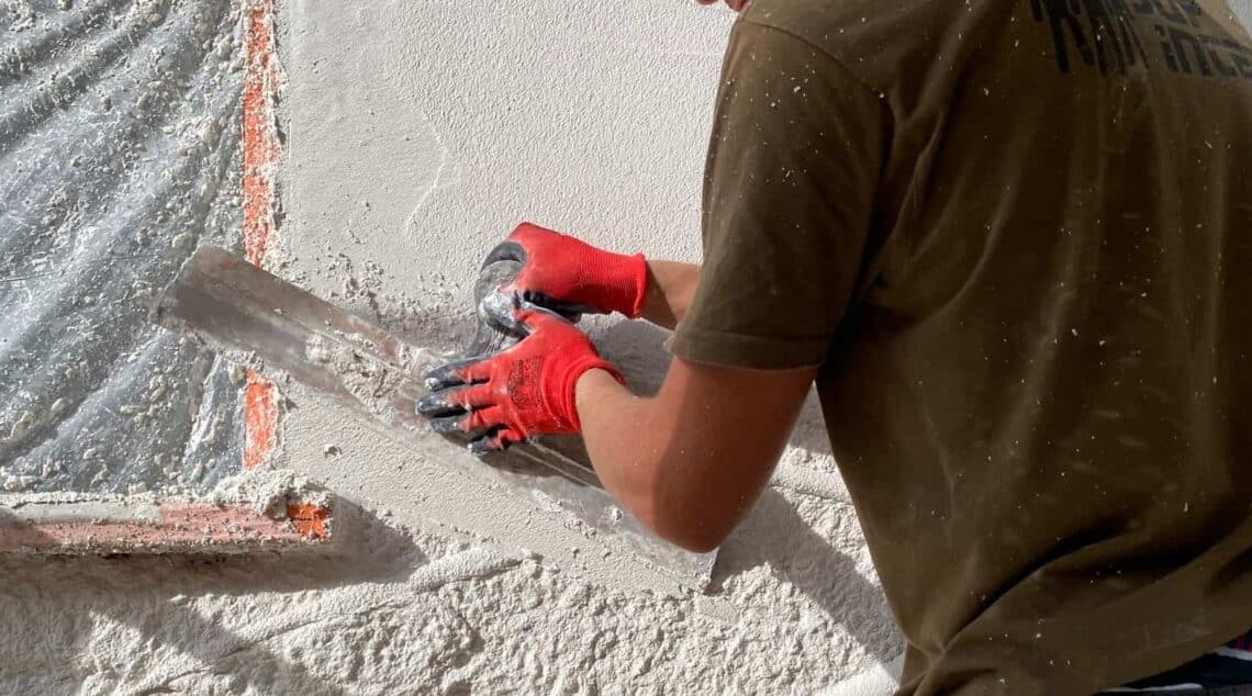 Chantier de crépi sur Cucq