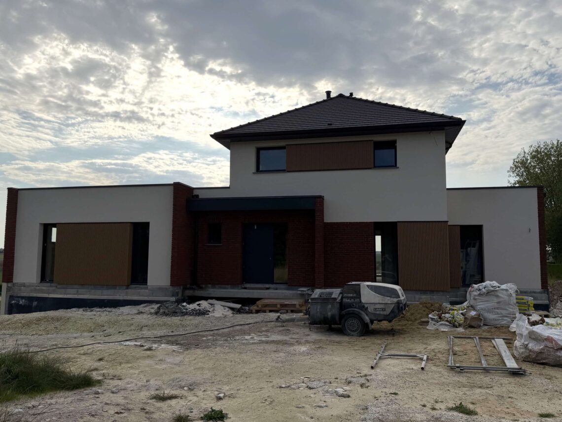 Enduit de façade sur Simencourt