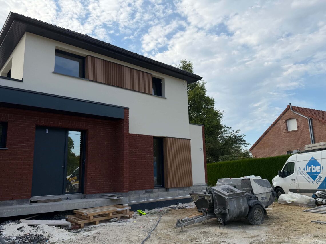 Enduit de façade sur Simencourt