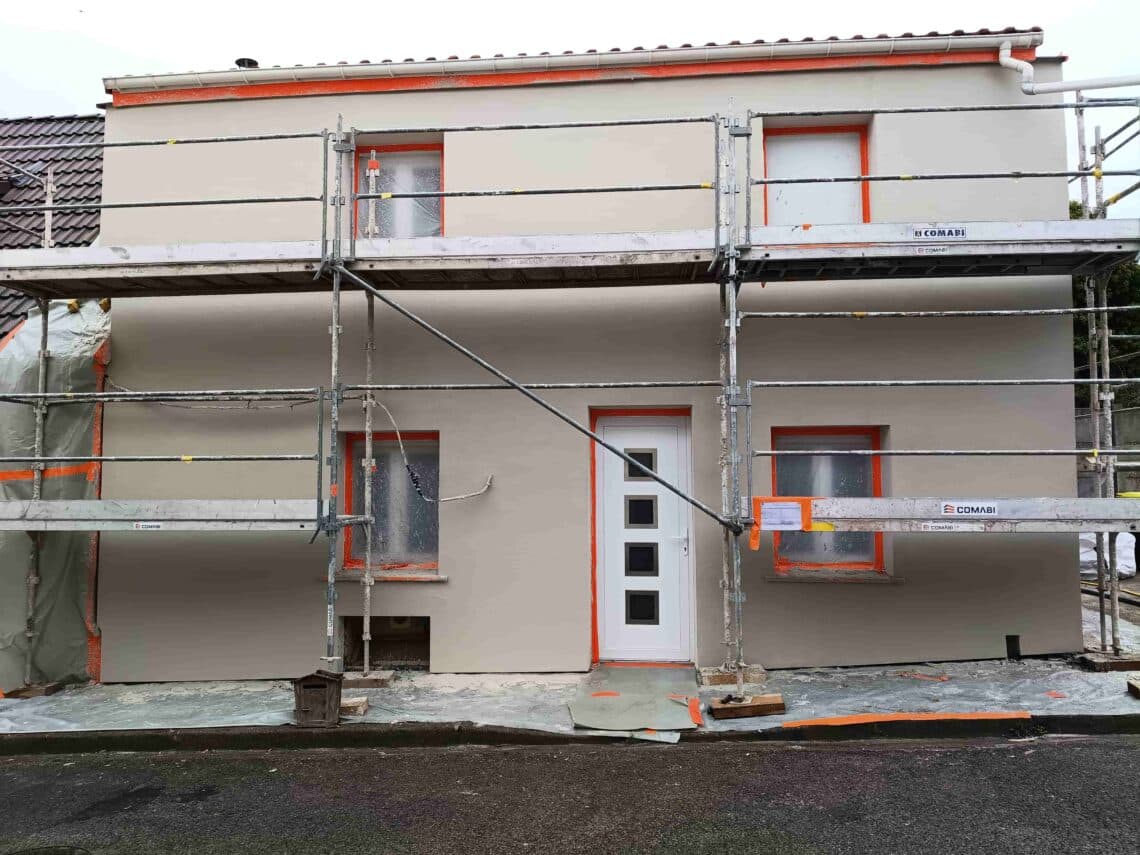 isolation extérieure en finition enduit sur Marquise
